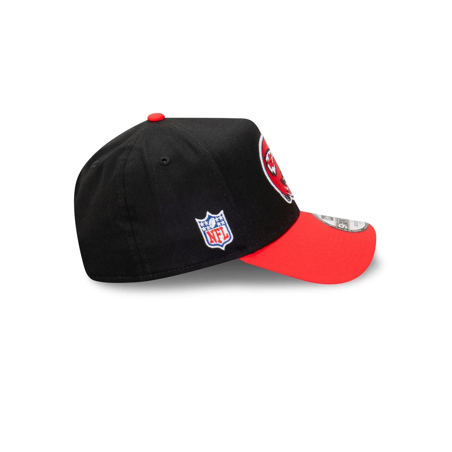 Kansas City Chiefs Hat - Rivalry Black Red 2-Tone 9Forty A-Frame NFL Snapback Cap - New Era